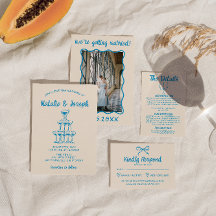 Blauer Champagnerturm Hochzeit in Handgezeichnetes