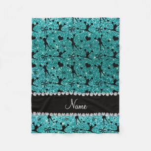 Blauer cheerleading Glitter des Fleecedecke
