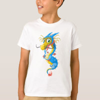 Blauer chinesischer Drache einzigartig