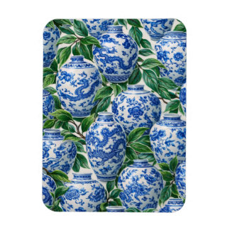 Blauer chinesischer Porzellan-Ginger-Topf Magnet