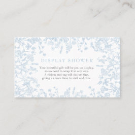 Blauer Chinoiserie Blumenmuster Showkarte Visitenkarte
