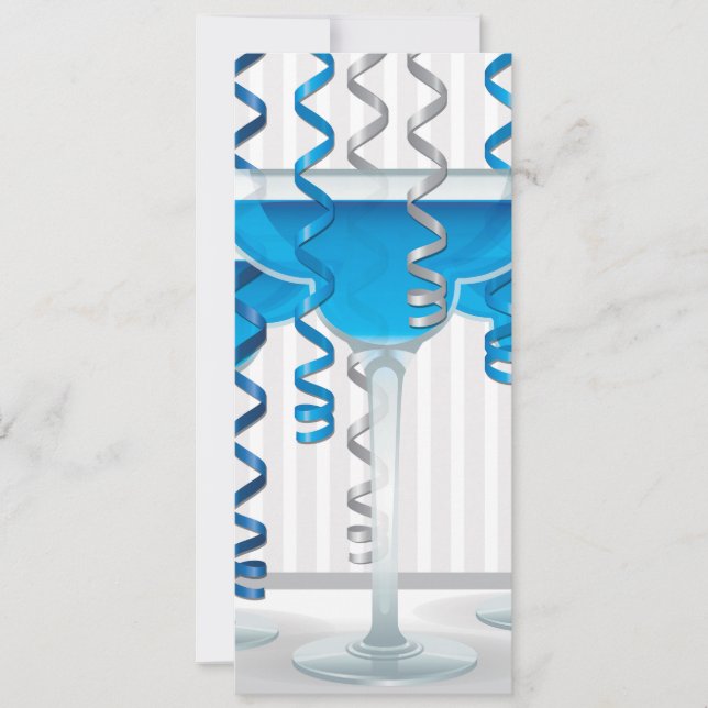 Blauer Cocktail und Band (Vorderseite)