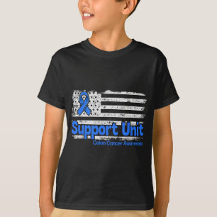 Blauer Colon Cancer Support Unit Flag Blauer Colon T-Shirt