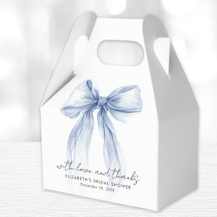 Blauer Coquette-Bogen Brautparty Dankeschön Geschenkschachtel