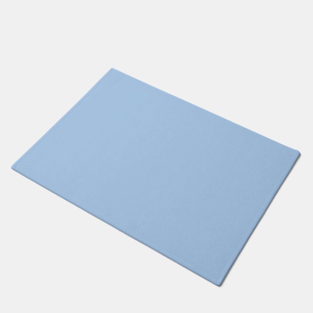 Blauer Cornflower Blau Farbe Fußmatte (Schrägansicht)