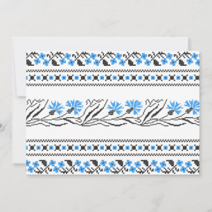 Blauer Cornflower-Kreuzstich-Design