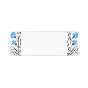 Blauer Cornflower Kreuzstich-Design