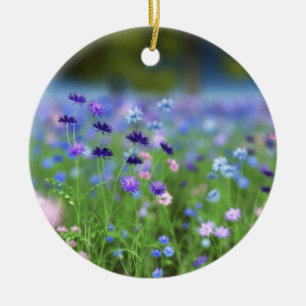 Blauer Cornflower Ornament