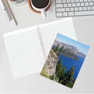 Blauer Crater Lake und Wizard Island Notizbuch