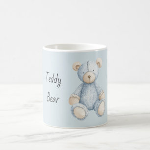 Blauer Creme-Teddybär Kaffeetasse