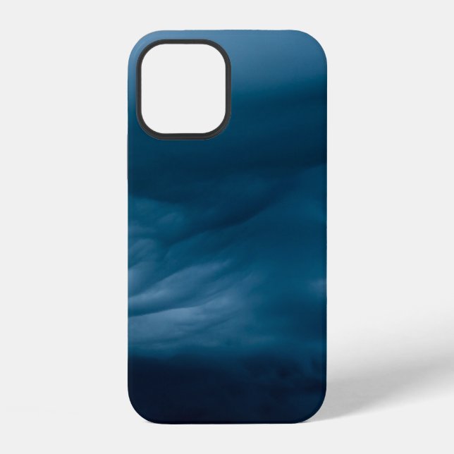 Blauer Cumulus iPhone 12 Hülle (Rückseite)