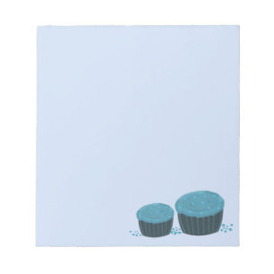Blauer Cupcakes Notizblock