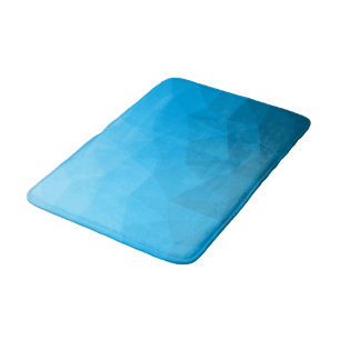 Blauer Cyan-Verlauf geometrisches Maschenmuster Dr Badematte