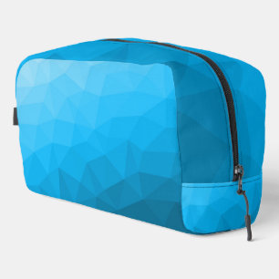 Blauer Cyan-Verlauffarbverlauf geometrisches Masch Waschbeutel