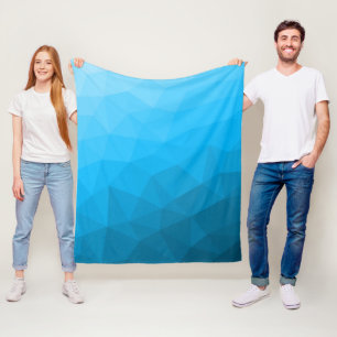 Blauer Cyan-Verlaufs geometrisches Maschenmuster D Fleecedecke
