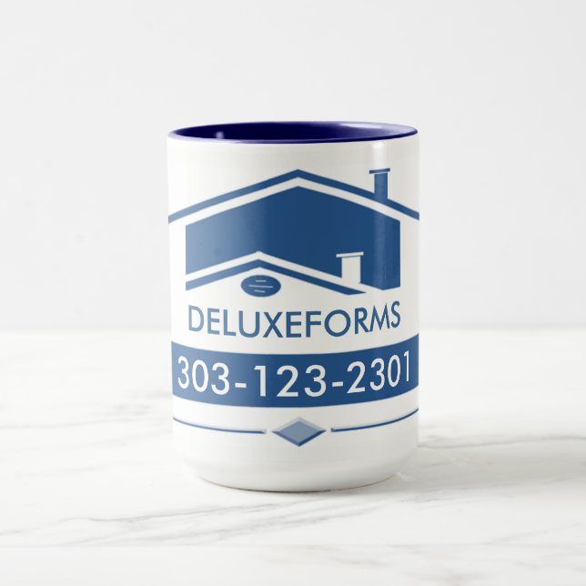 Blauer Dach Tasse (Zentrum)