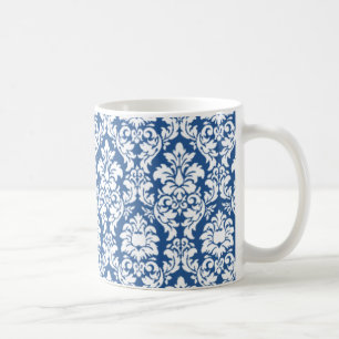 Blauer Damast Kaffeetasse