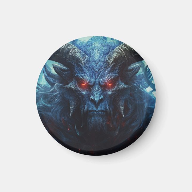 Blauer Dämon Magnet (Vorne)
