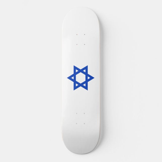 Blauer Davidstern Skateboard (Vorderseite)
