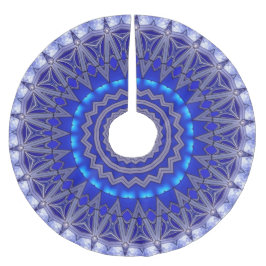 Blauer Dekorativer Baumschurz Polyester Weihnachtsbaumdecke