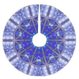 Blauer Dekorativer Baumschurz Polyester Weihnachtsbaumdecke