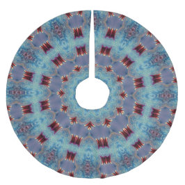 Blauer Dekorativer Weihnachtsbaum-Tischläufer Polyester Weihnachtsbaumdecke
