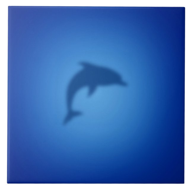 Blauer Delfin Fliese (Vorderseite)