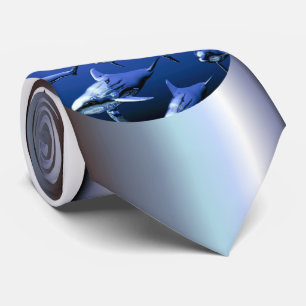 Blauer Delfin Krawatte
