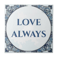 Blauer Delft-Look, Text-Keramik bearbeiten