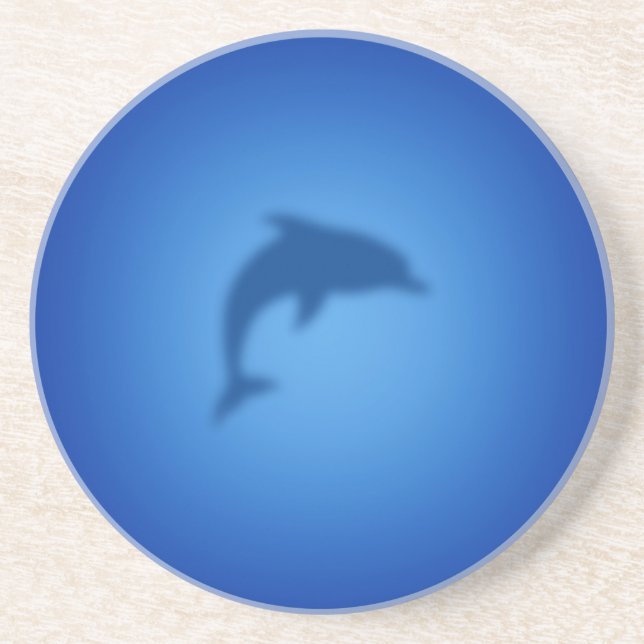 Blauer Delphin Getränkeuntersetzer (Vorne)