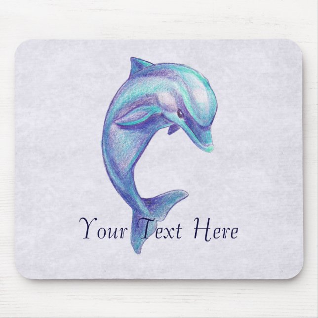 Blauer Delphin Mousepad (Vorne)