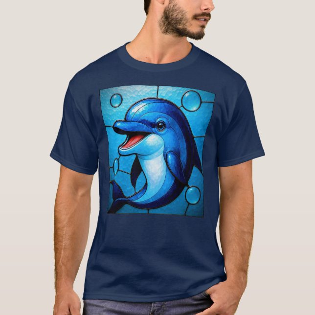 Blauer Delphin T-Shirt (Vorderseite)