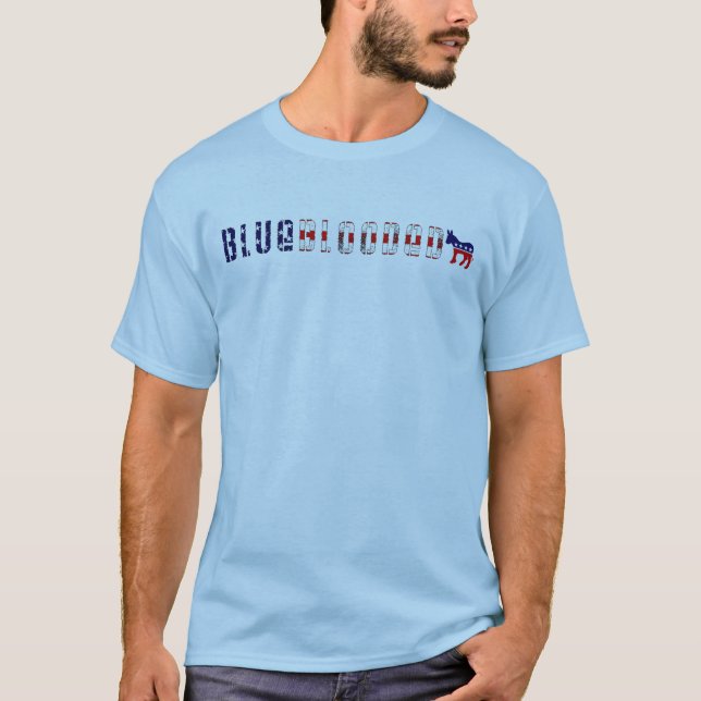 blauer Demokrat. T-Shirt (Vorderseite)