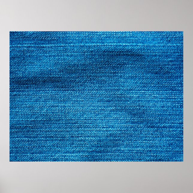 blauer Denim-Hintergrund Poster (Vorne)