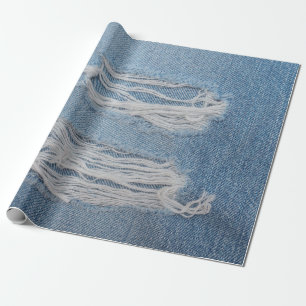 Blauer denim Jeans Textur Hintergrund. Stilvoll, Geschenkpapier