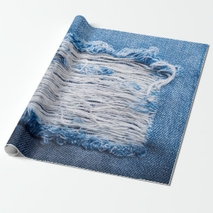Blauer denim Jeans Textur mit Platz für Text Geschenkpapier