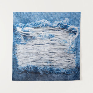 Blauer denim Jeans Textur mit Platz für Text Wandteppich