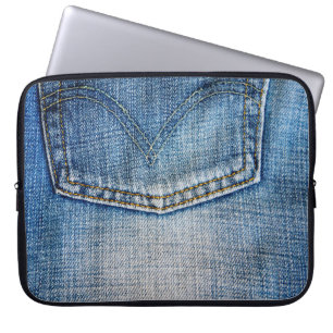 Blauer Denim Laptopschutzhülle