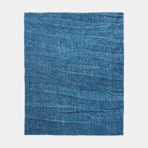 Blauer Denim-Textur, Bluejeans-Textur Fleecedecke