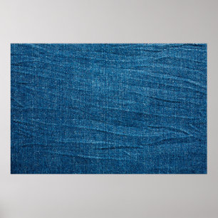 Blauer Denim-Textur, Bluejeans-Textur Poster