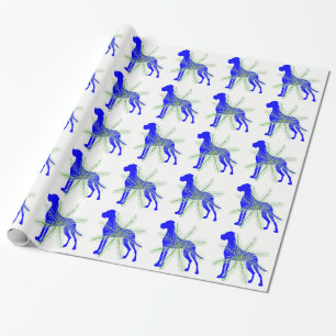 Blauer Deutsche Dogge Geschenkpapier