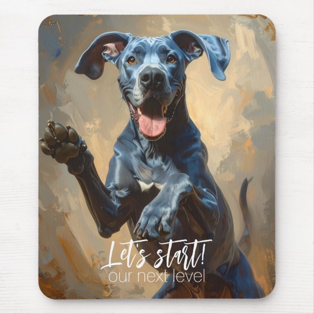 Blauer Deutsche Dogge Mousepad (Vorne)