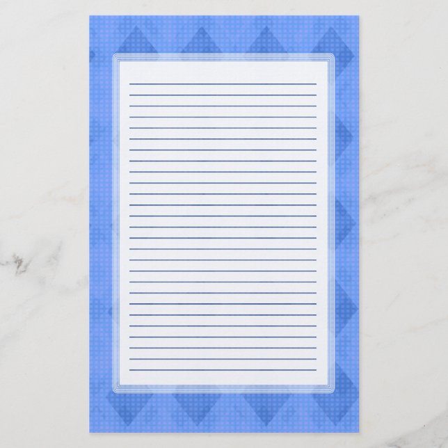 Blauer Diamant gezeichnetes Briefpapier (Vorderseite)