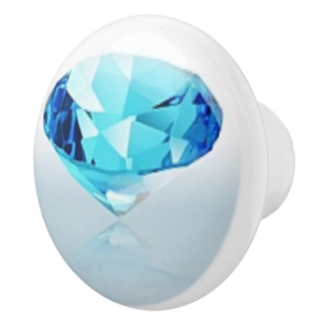 BLAUER DIAMANT-KERAMIK-GRIFF KERAMIKKNAUF (Rechts)