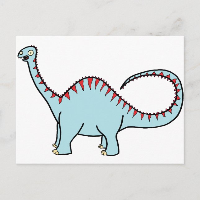 Blauer Diplodocus Postkarte (Vorderseite)