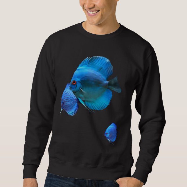 Blauer Diskus Sweatshirt (Vorderseite)