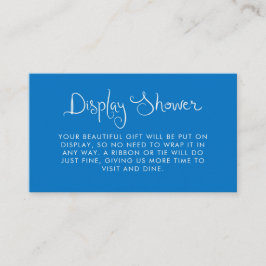 Blauer Display-Dusche mit Whimsical Handschrift Begleitkarte