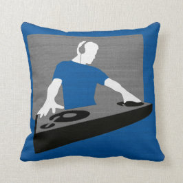 Blauer DJ-Pillow Kissen