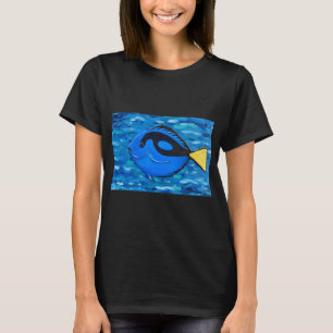 Blauer Doktorfisch Gemälde T-Shirt