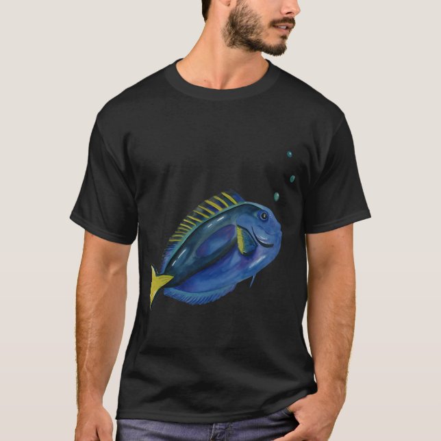 Blauer Doktorfisch T-Shirt (Vorderseite)